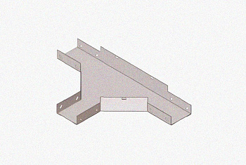 Лоток тройниковый глухой ОТГ 300х80 УТ1,5, горячее цинкование, S1,5