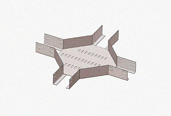 Лоток крестообразный глухой КМГ 100х80 УТ1,5, горячее цинкование S1,5