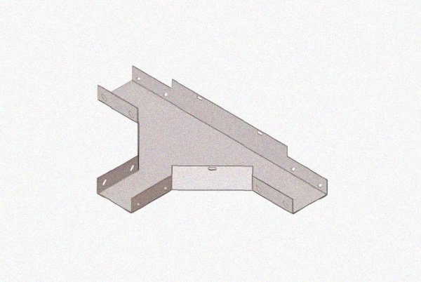 Лоток тройниковый глухой ОТГ 300х80 УТ1,5, горячее цинкование, S1,5