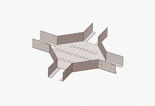Лоток крестообразный глухой КМГ 100х80 УТ1,5, горячее цинкование S1,5