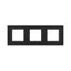Рамка для розетки тройная черная Livolo