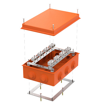 Коробка огнестойкая для о/п 40-0330-FR6.0-4-16-Р Е15-Е60 260х175х90 RAL2004 Промрукав (7 шт/уп)