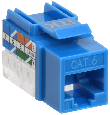 ITK Модуль Keystone Jack кат.6 UTP 110 IDC 90град синий
