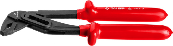 Клещи "ЭЛЕКТРИК" переставные диэлектрические, высоковольтные до ~1000В, маслобензостойкая рукоятка, 250мм, Мастер ЗУБР