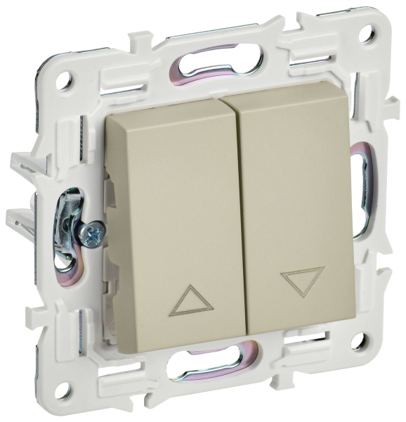 SKANDY Выключатель жалюзи 10А SK-V12B бежевый IEK