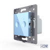 Двухклавишный проходной сенсорный выключатель Module с радиоупр., цвет синий (механизм) Livolo