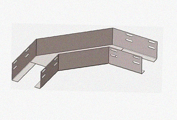 Лоток угловой перфорированный КГ 100х50-90 УХЛ1 поворот на 90, горячее цинкование S1,5