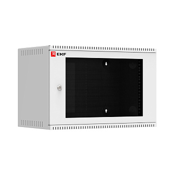 Шкаф телекоммуникационный настенный 6U (600х350) дверь стекло, Astra серия PROxima EKF