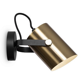 Настенный светильник (бра) 1*E27 25Вт Черный и Латунь IP20 Elori FR4004WL-01BBS Freya