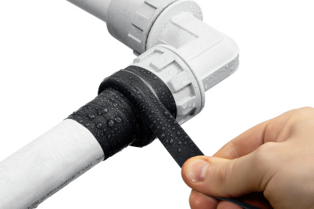 Силикон черная самослипающаяся аварийно-ремонтная лента, 3м х 25мм ЗУБР