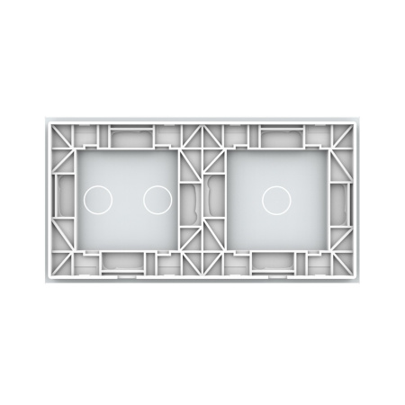 Панель для одноклавишного и двухклавишного выключателей белая Livolo