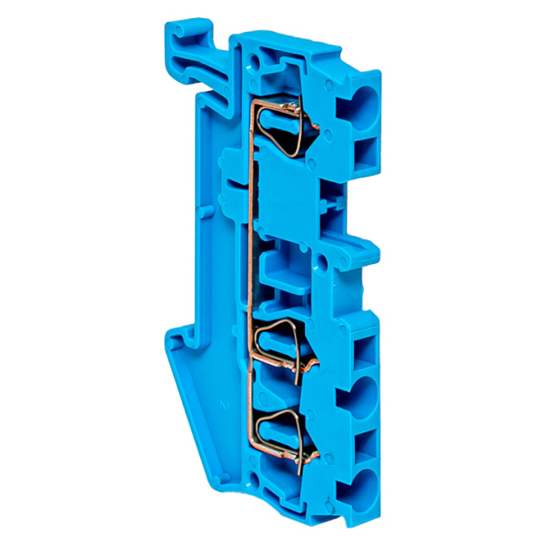 Колодка клеммная пружинная JXB-ST-2,5 31А 3 вывода синяя EKF Колодка клеммная пружинная JXB-ST-2,5 31А 3 вывода синяя EKF