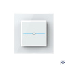 Сенсорный радиоуправляемый выключатель Quadro 1 клавиша 1 пост Белый Livolo
