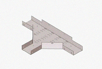 Лоток тройниковый замковый перфорированный ОТЗ 400х60 УТ1,5, горячее цинкование S1,2