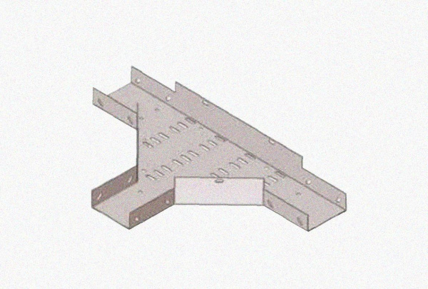 Лоток тройниковый замковый перфорированный ОТЗ 400х60 УТ1,5, горячее цинкование S1,2
