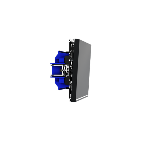 Выключатель встраиваемый Voltum S70 одноклавишный с подсветкой 10А, (графит)