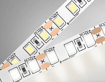 Светодиодная лента GS1102 2835 120Led/ 9.6W m/ 12V IP20 4500K/ 5000*8*1.2mm/ кратность резки 25mm (2 конт.) Ambrella Light