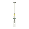 Подвес E14 1*40W 4893/1 BIZET хром/раноцветн./керамика/стекло ODEON LIGHT
