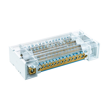 Блок распределительный на DIN рейку с выносной клеммой 4р 160А, 11х7мм 2х8мм 2х9мм 1х12мм DKC