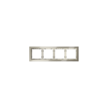 Рамка стеклянная Voltum S70 на 4 поста, (шелк, стекло)