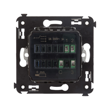 Механизм управления вентиляторами в стену, "Avanti", "Черный квадрат" DKC