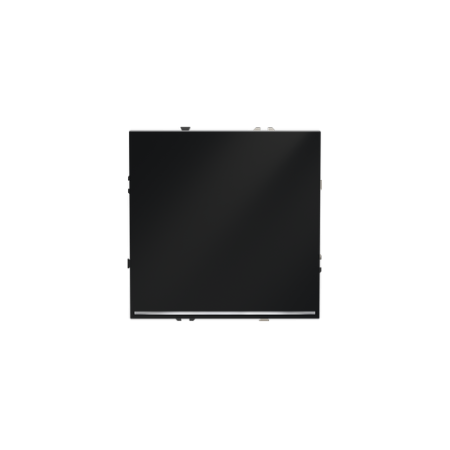 Выключатель встраиваемый Voltum S70 одноклавишный с подсветкой 10А, (черный матовый)