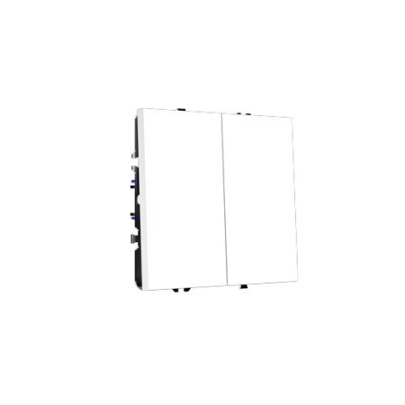 Проходной переключатель встраиваемый Voltum S70 двухклавишный 10А, (белый матовый)