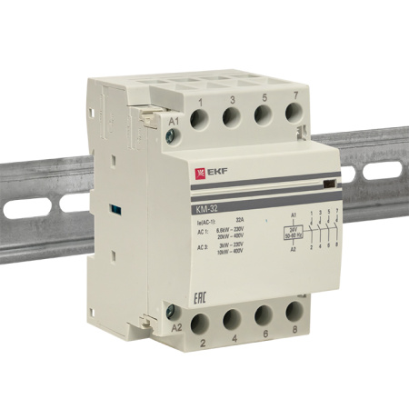 Контактор модульный КМ 32А 4NО (3 мод) 24В АС PROxima EKF