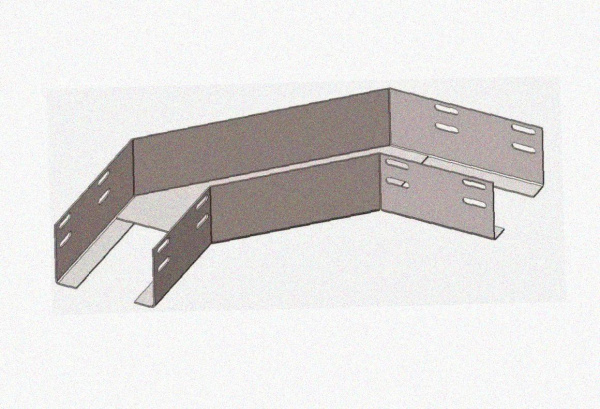 Лоток угловой замковый перфорированный КГЗ 50х50-90 УТ1,5 поворот на 90, горячее цинкование, S1,2