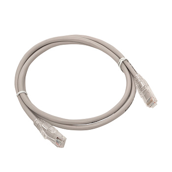 Патч-корд TERACOM PRO Cat,5E неэкранированный UTP оболочка PVC серый (1,5м) EKF