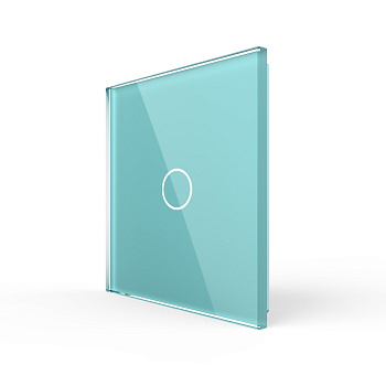 Панель для одноклавишного выключателя зеленая Livolo