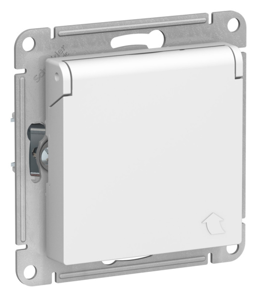 ATLASDESIGN Механизм розетка с заземл. со шторк. с крышкой, 16А ЛОТОС Schneider Electric 