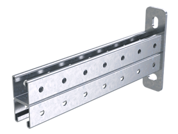 Консоль двойная, 41х41мм, L450мм, нержавеющая сталь AISI 304 DKC