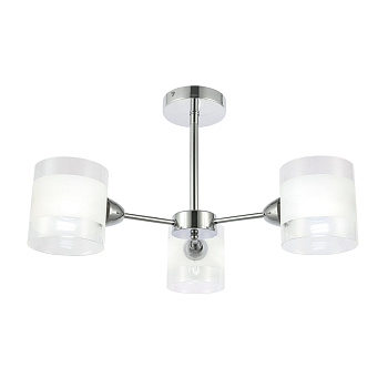 Люстра потолочная Хром/Прозрачный, Белый E14 3*40Вт SLE102802-03 EVOLUCE
