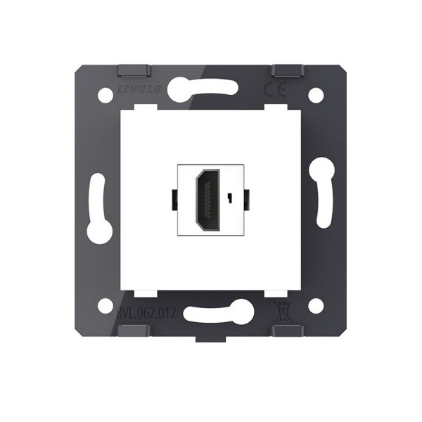 Розетка 1 пост HDMI 2.0, цвет белый (механизм) Livolo Розетка 1 пост HDMI 2.0, цвет белый (механизм) Livolo