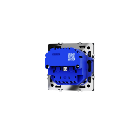 Розетка встраиваемая Voltum S70 с заземлением и защитными шторками, 16А, с USB, A+C, (графит)