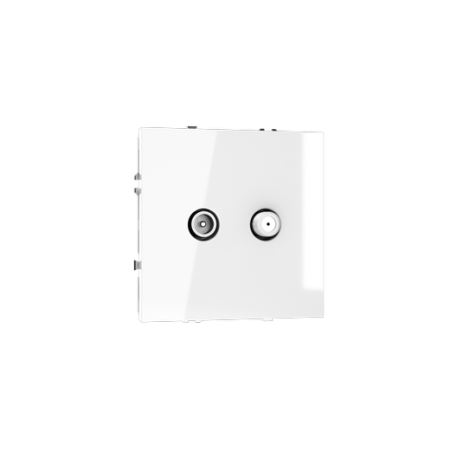 Розетка телевизионная встраиваемая Voltum S70 оконечная TV+SAT, (белый глянцевый) Розетка телевизионная встраиваемая Voltum S70 оконечная TV+SAT, (белый глянцевый)