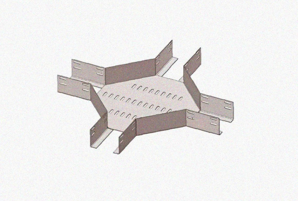Лоток крестообразный глухой КМГ 100х80 УХЛ1, горячее цинкование, S1,0