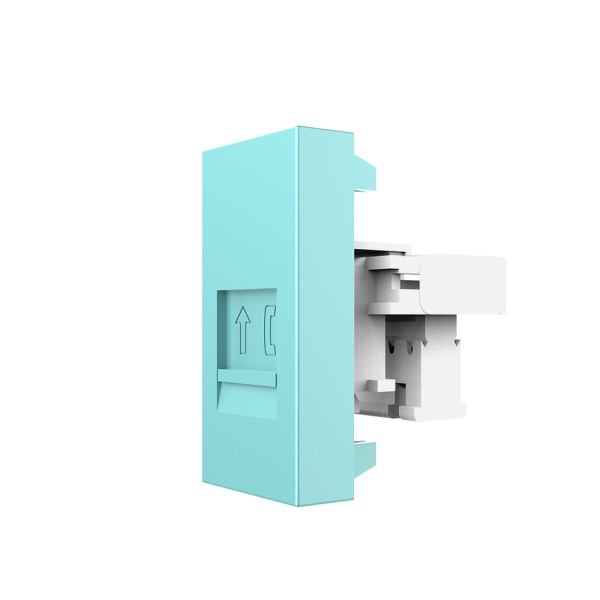 Розетка телефонная RJ-11 кат. 3, цвет зеленый (механизм) Livolo Розетка телефонная RJ-11 кат. 3, цвет зеленый (механизм) Livolo