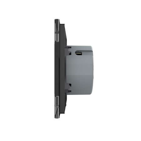 Сенсорный выключатель Quadro 1 клавиша 1 пост Черный Livolo