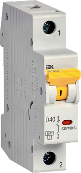 Выключатель автоматический ВА МОД ВА47-60МА без теплового расцепителя 1П 40А 6кА D IEK