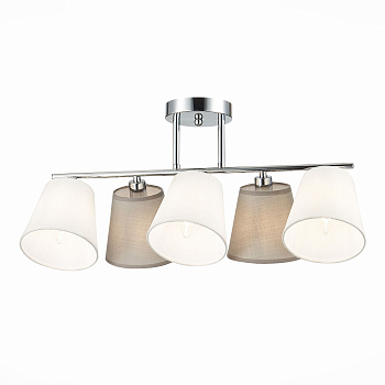 Люстра потолочная Хром/Белый, Серый E14 5*40Вт SLE300402-05 EVOLUCE