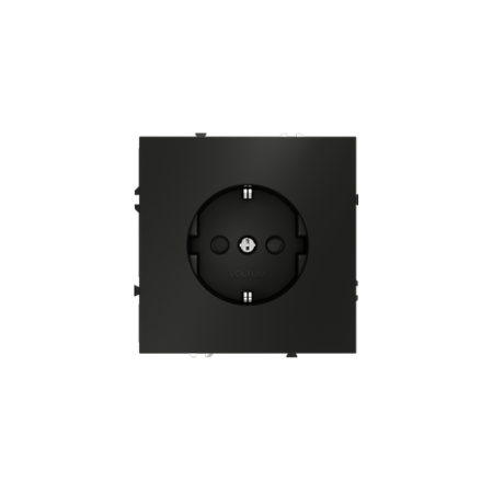 Розетка встраиваемая Voltum S70 с заземлением и защитными шторками, 16А, (черный матовый) Розетка встраиваемая Voltum S70 с заземлением и защитными шторками, 16А, (черный матовый)
