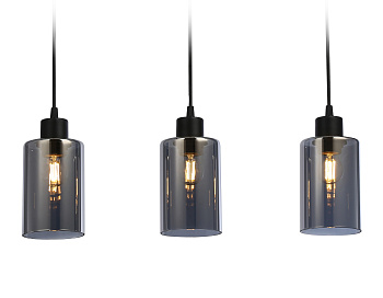 Подвесной светильник в стиле лофт TR3698/3 BK/SM черный/дымчатый E27*3 max 40W 560*100*1040 Ambrella Light