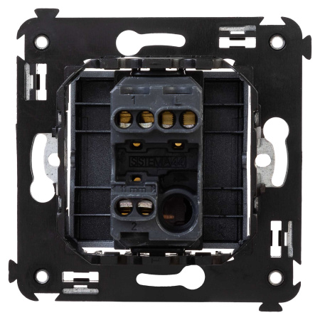 Переключатель одноклавишный в стену, "Avanti", "Закаленная сталь" DKC