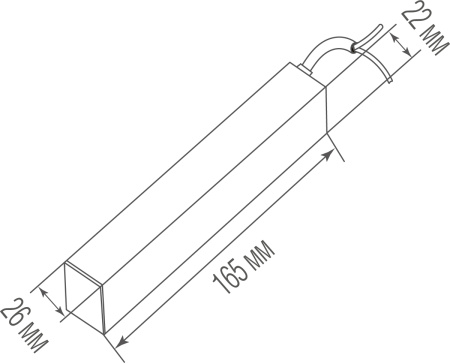 Donel, 100Вт,DC48В,2,1А,IP20,170x26x22 мм, блок питания для LIGHT WAVE,серия:DN8HF