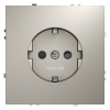 Розетка встраиваемая Voltum S70 с заземлением и защитными шторками, 16А, (кашемир)