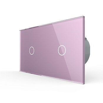 Сенсорный выключатель 2 клавиши (1-1), 2 поста Розовый Livolo