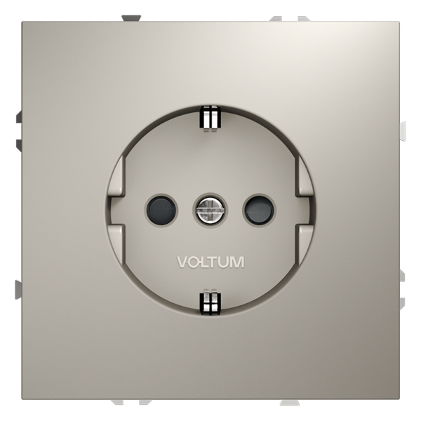 Розетка встраиваемая Voltum S70 с заземлением и защитными шторками, 16А, (кашемир) Розетка встраиваемая Voltum S70 с заземлением и защитными шторками, 16А, (кашемир)