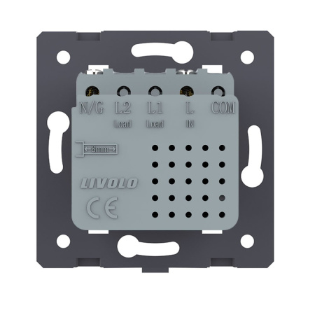 Розетка USB type C с блоком питания 45W, цвет черный (механизм) Livolo